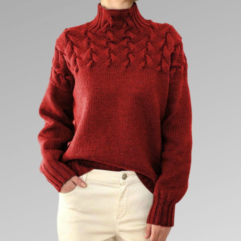 Mabel™ - Élégant pull-over en maille torsadée