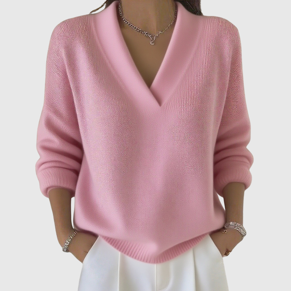 Pull Col V Coupe Ample Décontractée