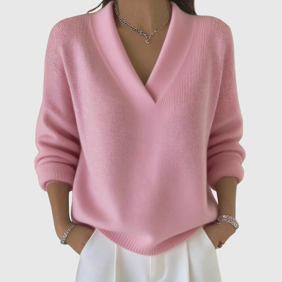 Pull Col V Coupe Ample Décontractée
