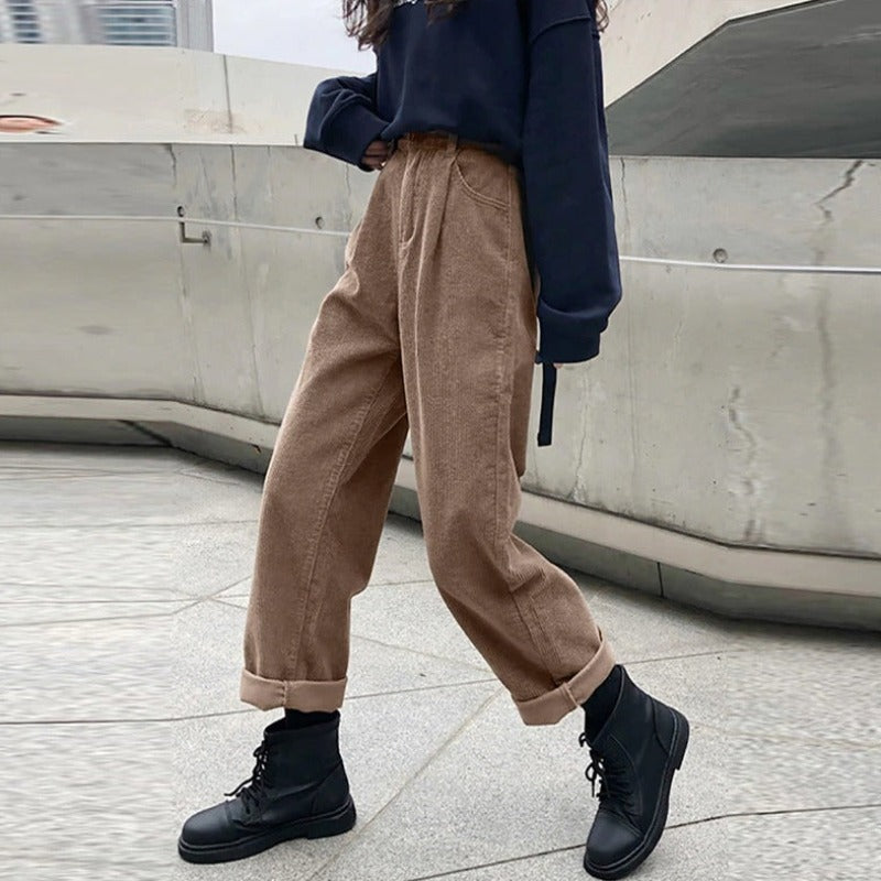 Pantalons en velours côtelé pour femmes