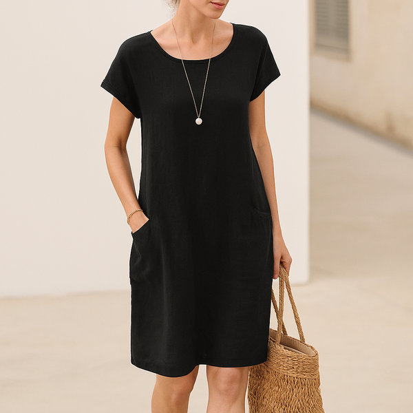 Vestido midi estival fluido – Emilia