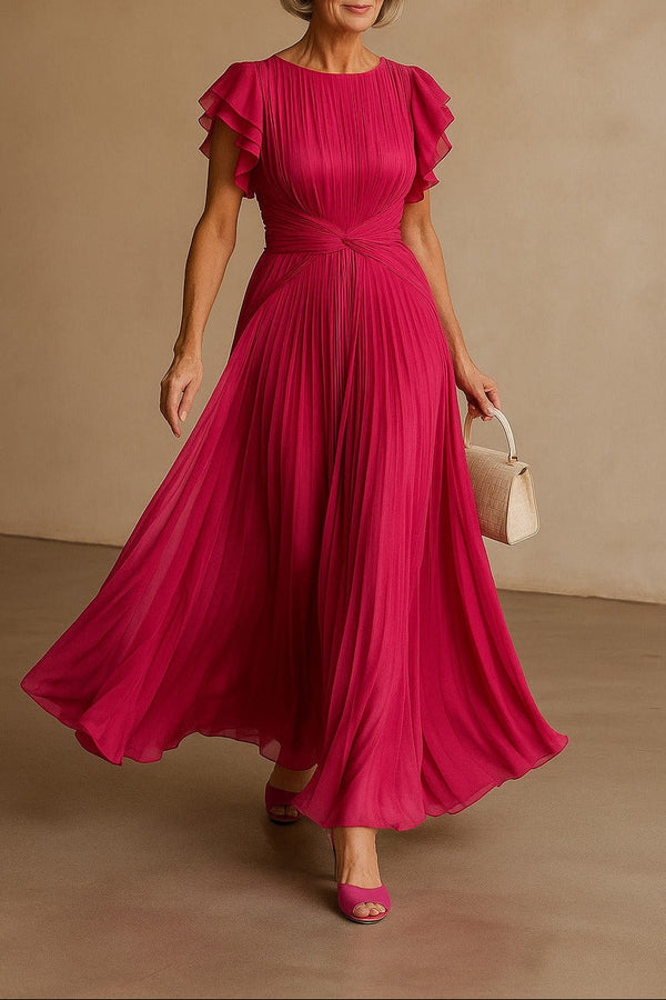 Robe de Soirée Plissée Élégante - Couture Intemporelle