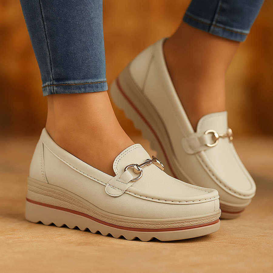 Mocassins à Boucle et Semelle Crantée