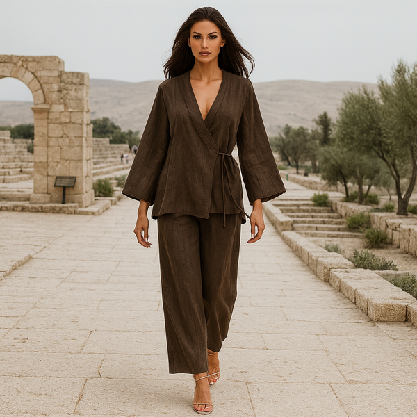 Ensemble Deux Pièces Femme - Tenue Estivale Élégante et Fluide