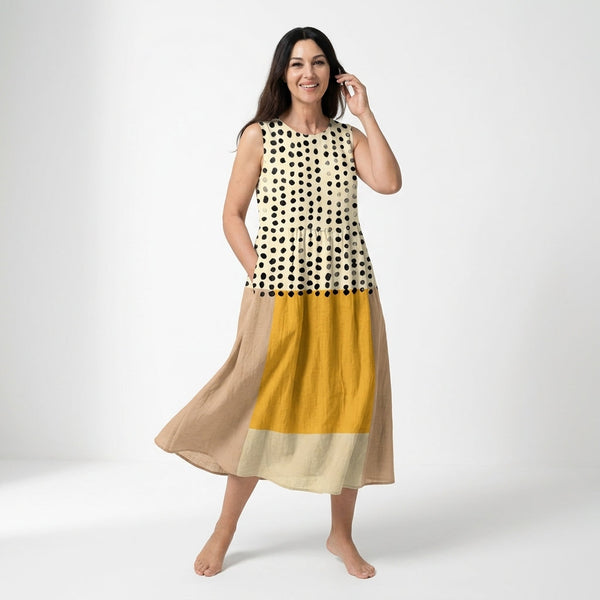 Robe Midi à Pois - Coupe Fluide et Légère