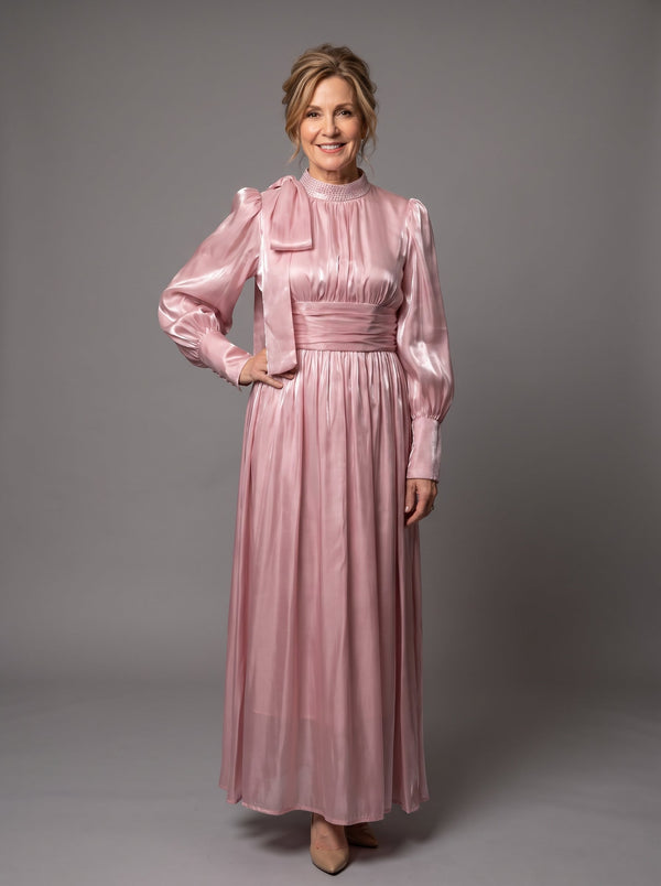 Robe Maxi Plissée Ceinturée - Élégance Intemporelle