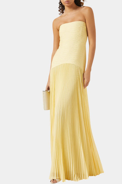 Deia Robe longue en maille à manches évasées