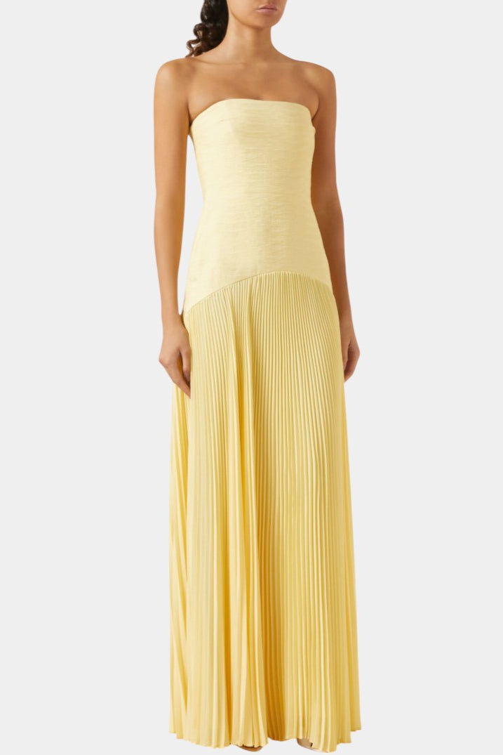 Deia Robe longue en maille à manches évasées