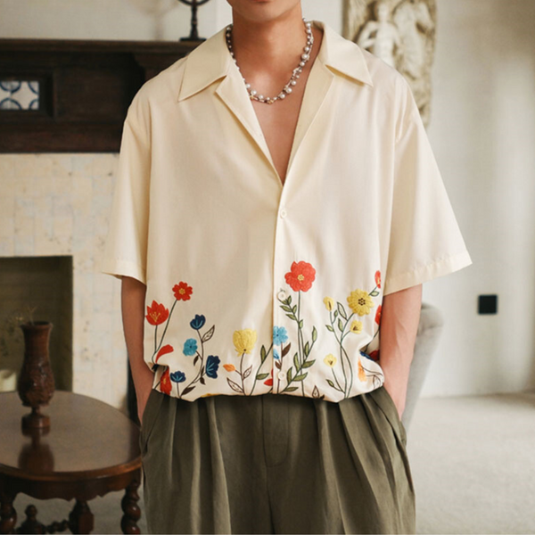 Jessy | chemise en lin à fleurs