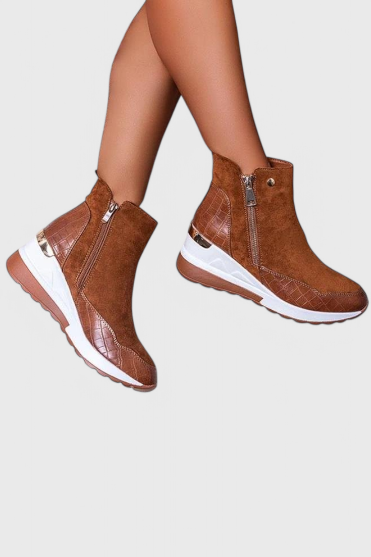 Bottes à Tige Haute et Fermeture Éclair