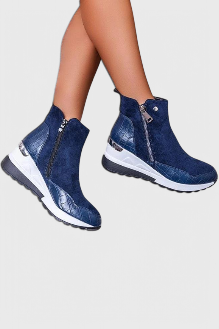 Bottes à Tige Haute et Fermeture Éclair
