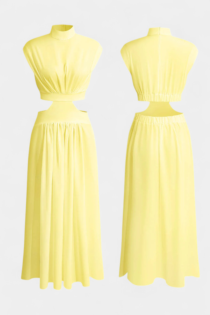 Jocelyn Ensemble long minimaliste avec encolure haute et ouverture latérale