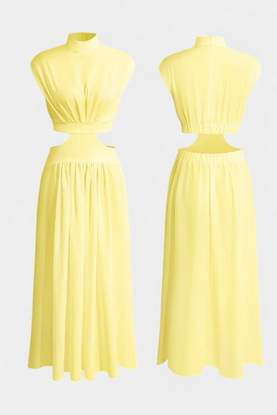 Jocelyn Ensemble long minimaliste avec encolure haute et ouverture latérale