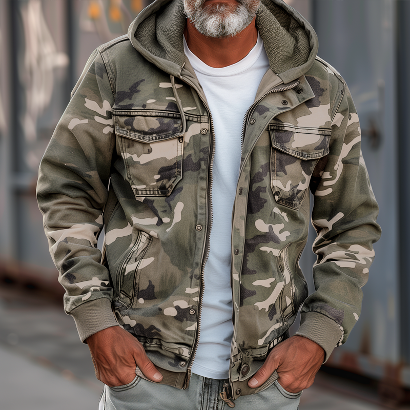 Fabian - Veste Cargo Camouflage Élégante