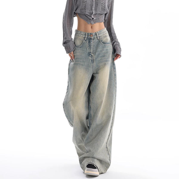 Jeans larges rétro pour femmes