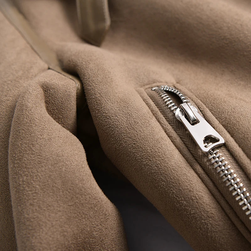 Manteau d'hiver en daim Olivia - Chaud et élégant