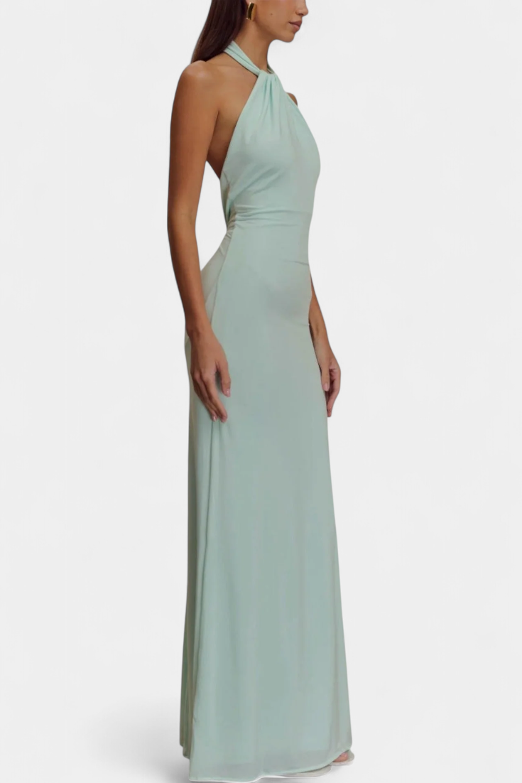 Trinity Robe dos nu ajustée avec fronces et dos nu