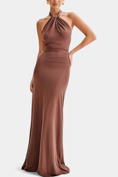 Trinity Robe dos nu ajustée avec fronces et dos nu