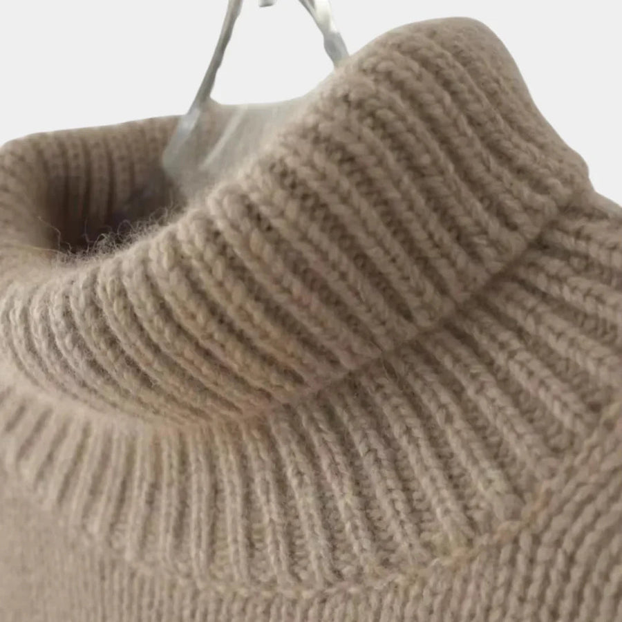 Pull Col Roulé Ample Coupe Décontractée