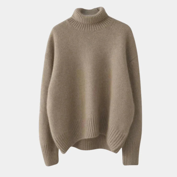 Pull Col Roulé Ample Coupe Décontractée