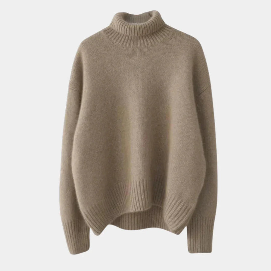 Pull Col Roulé Ample Coupe Décontractée