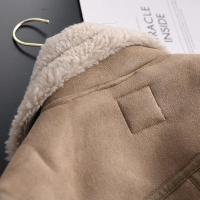 Manteau d'hiver en daim Olivia - Chaud et élégant
