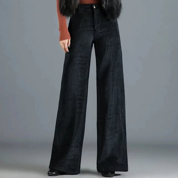 Wendla - Velours côtelé Large Jambes Pantalon