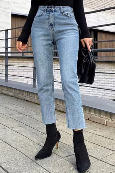 Nina | Jean taille haute classique pour femme