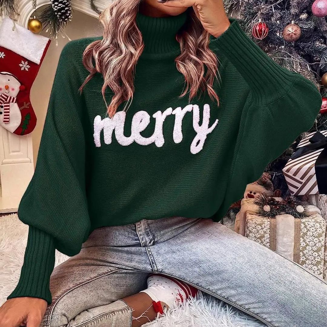 Cindy | Col roulé festif et chaud pour femmes pour Noël