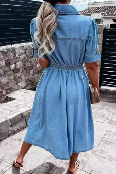 Daphne | Robe chemise en jean pour femme