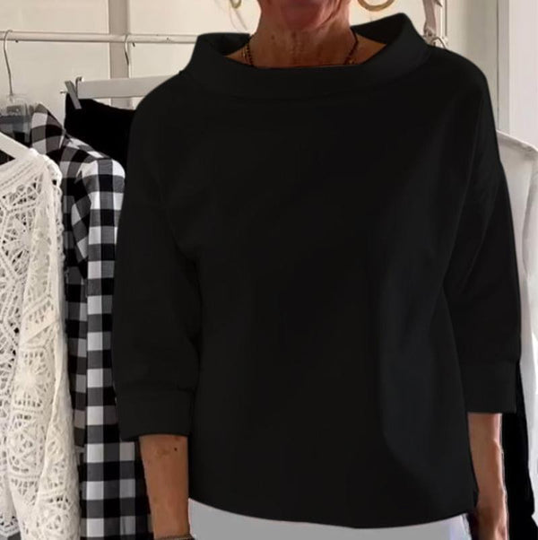 Top élégant à col haut pour femme