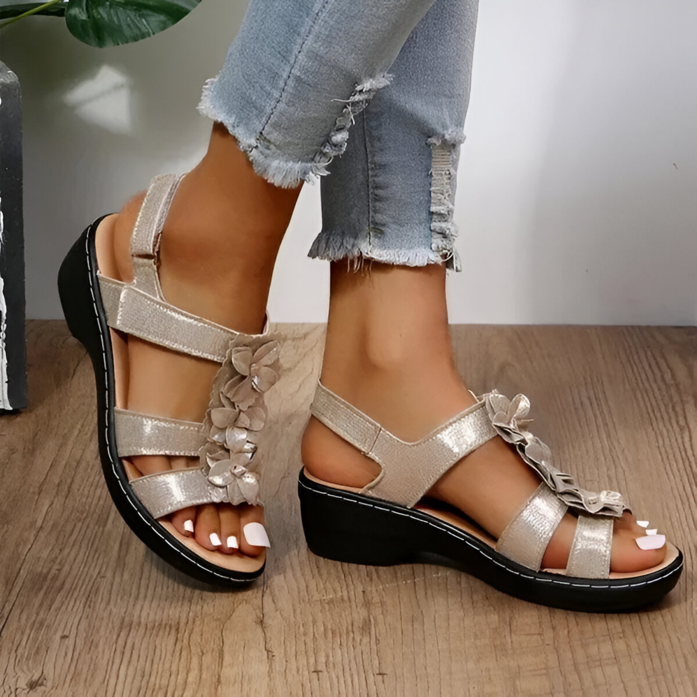 Penelope® | Sandales avec talon compensé, charme rétro et soutien orthopédique