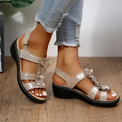 Penelope® | Sandales avec talon compensé, charme rétro et soutien orthopédique