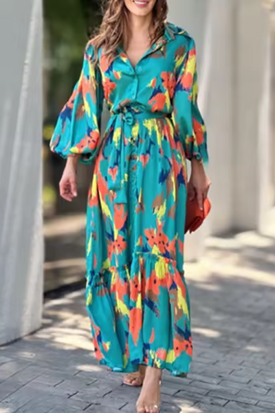 Celeste | Robe longue imprimée pour femmes