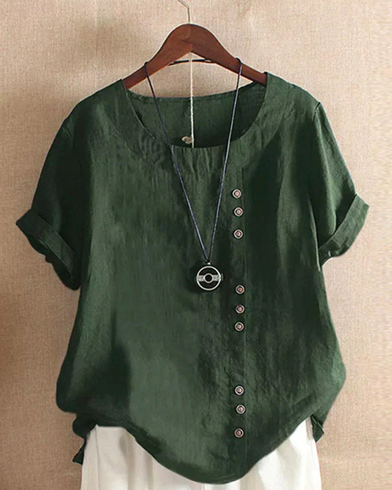 Blouse à manches courtes pour femmes