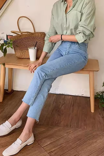 Tessa | Jean droit taille haute pour femme