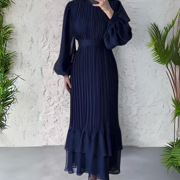 Robe de Soirée Automne Élégante avec Détails en Tulle