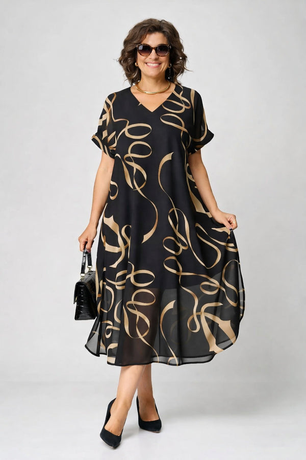Robe Midi Emma - Élégance Intemporelle et Confort Naturel