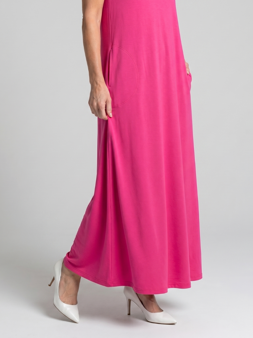 Robe Midi Tropical — détail de l'imprimé tropical sophistiqué