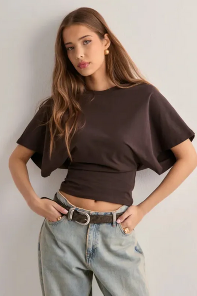 Nora | T-shirt à manches chauve-souris pour femme