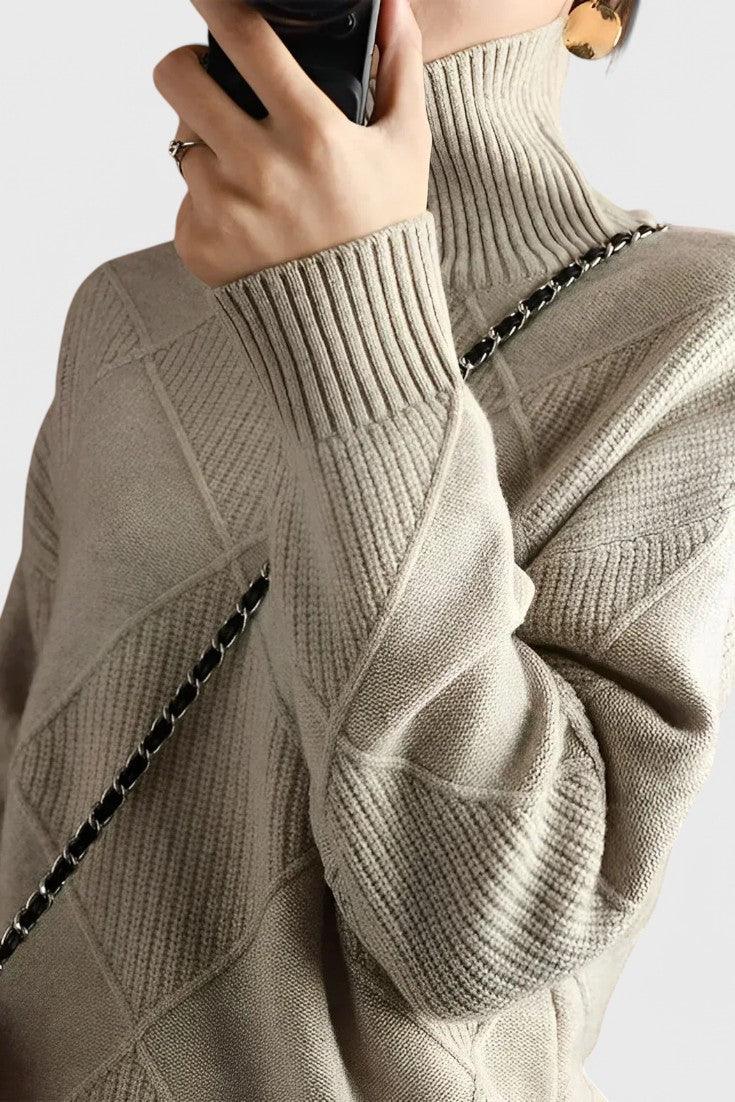 Pull Col Rond Épuré Coupe Ajustée