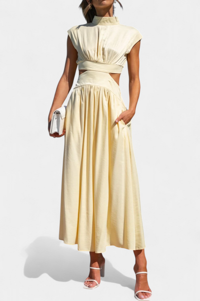 Jocelyn Ensemble long minimaliste avec encolure haute et ouverture latérale