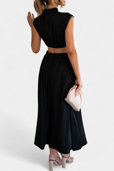 Jocelyn Ensemble long minimaliste avec encolure haute et ouverture latérale