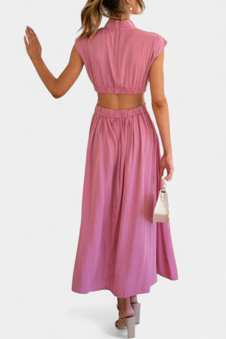 Jocelyn Ensemble long minimaliste avec encolure haute et ouverture latérale