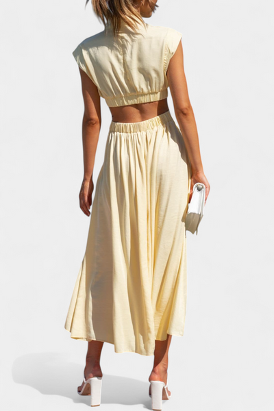 Jocelyn Ensemble long minimaliste avec encolure haute et ouverture latérale