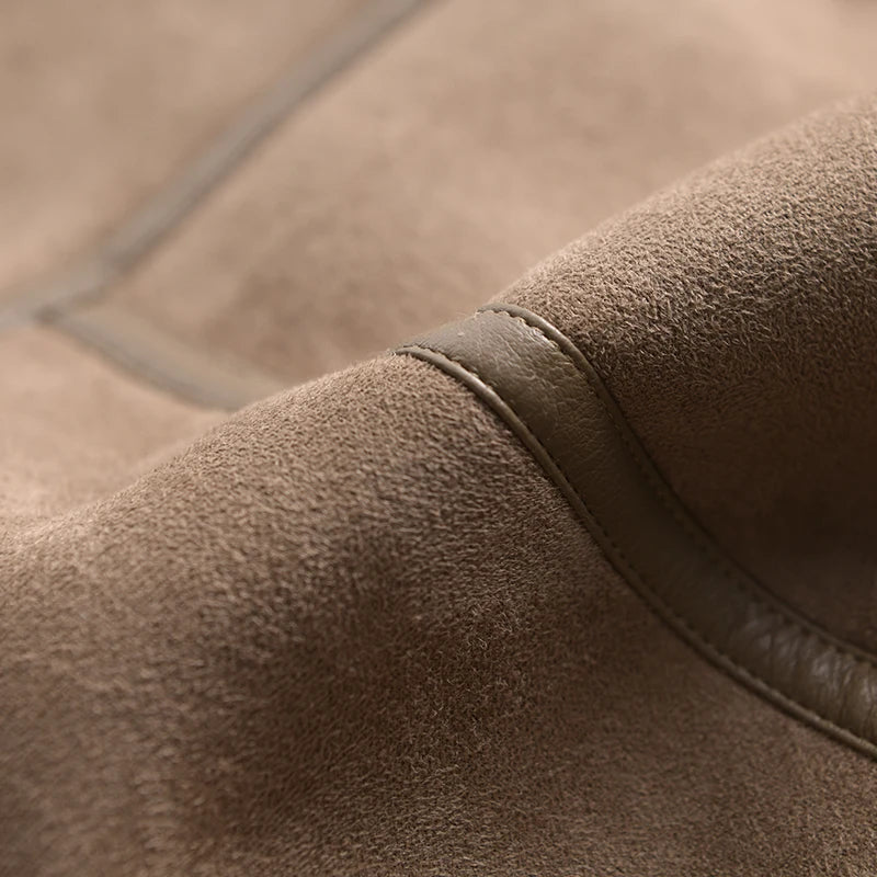 Manteau d'hiver en daim Olivia - Chaud et élégant