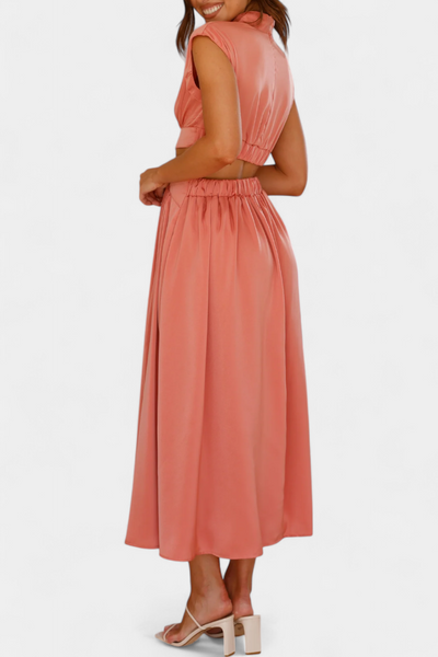 Jocelyn Ensemble long minimaliste avec encolure haute et ouverture latérale