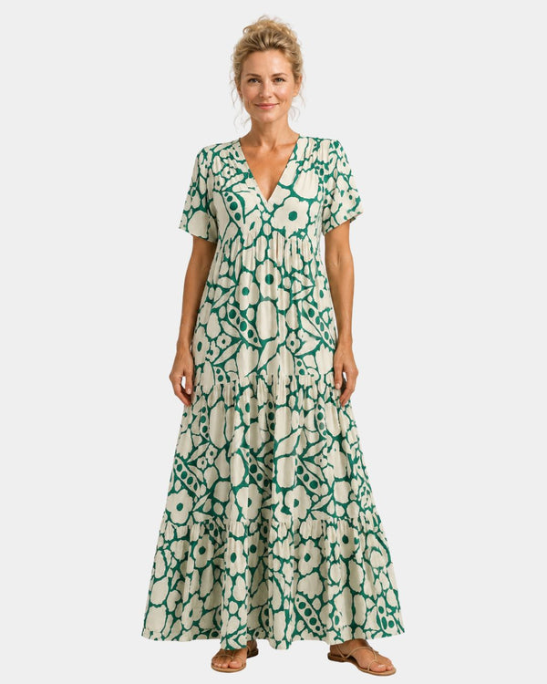 Vestido largo veraniego con estampado floral