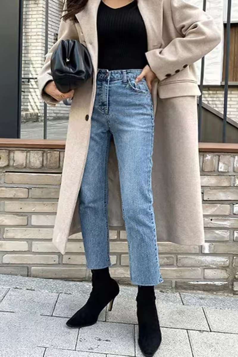 Nina | Jean taille haute classique pour femme