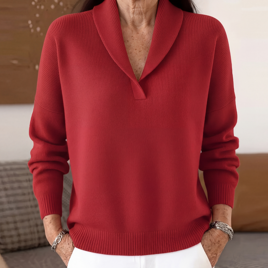 Pull Col V Ample Coupe Décontractée